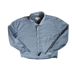Aviator Men's‎ Sz 5 Embroidered Logo Classic Fit Long sleeved Shirt Gingham Blue